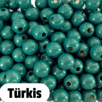 Holzperlen 10mm türkis